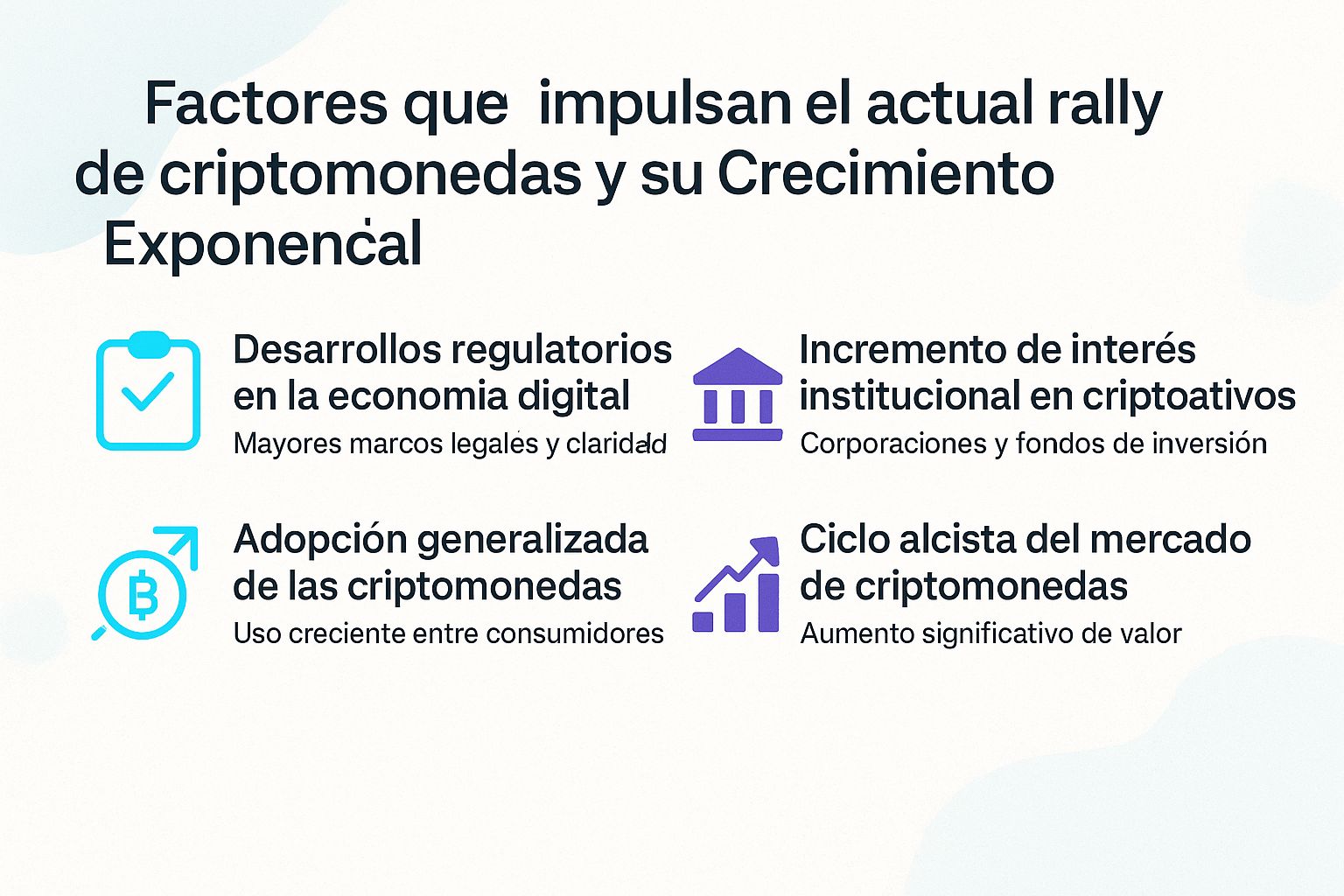 Factores que impulsan el actual rally de criptomonedas y su Crecimiento Exponencial
