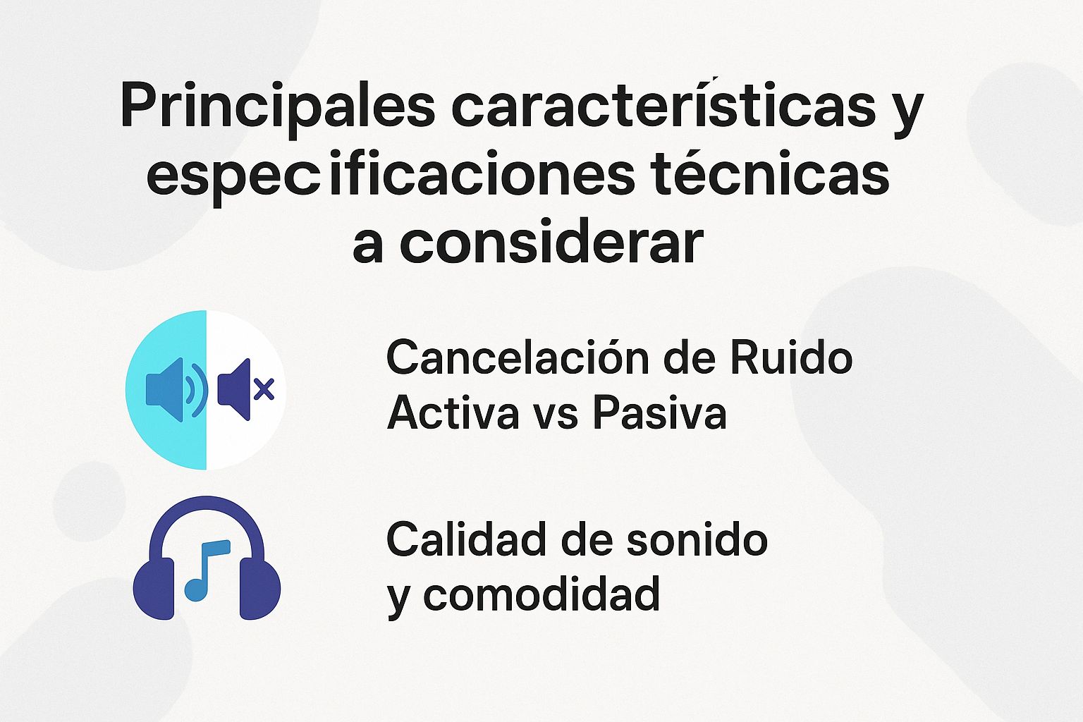 Principales características y especificaciones técnicas a considerar
