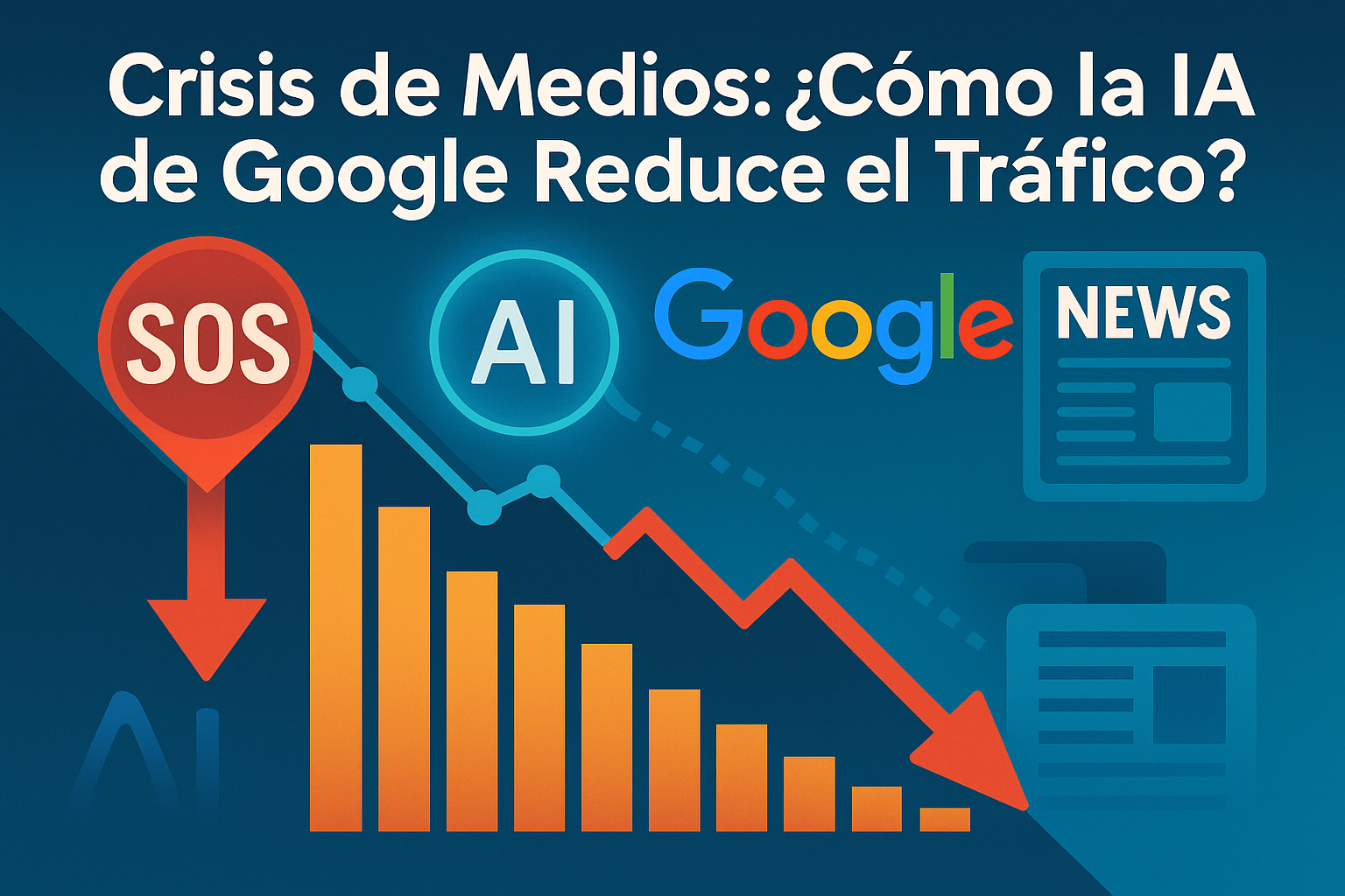 Crisis de Medios: ¿Cómo la IA de Google Reduce el Tráfico?