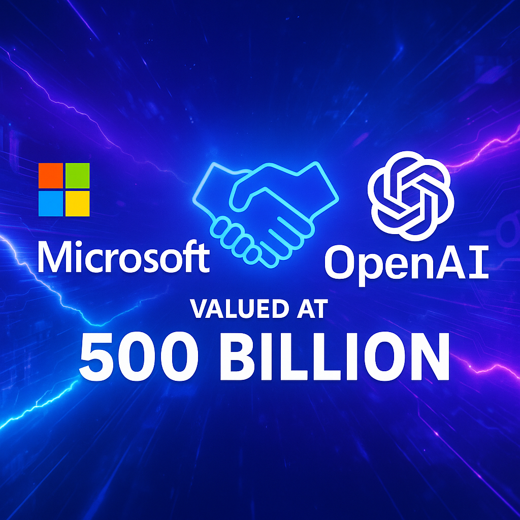 💡 OpenAI alcanza una valoración de medio billón tras alianza con Microsoft