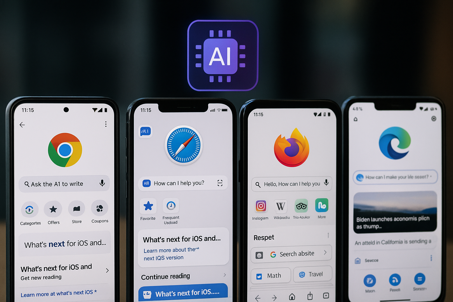 Chrome vs Safari, Firefox y Edge: la nueva batalla de IA en tu celular 🔥📲