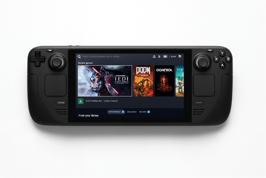 Imagen de Steam Deck Portatil Gaming Ads – artículo de tecnología en TechieCookie